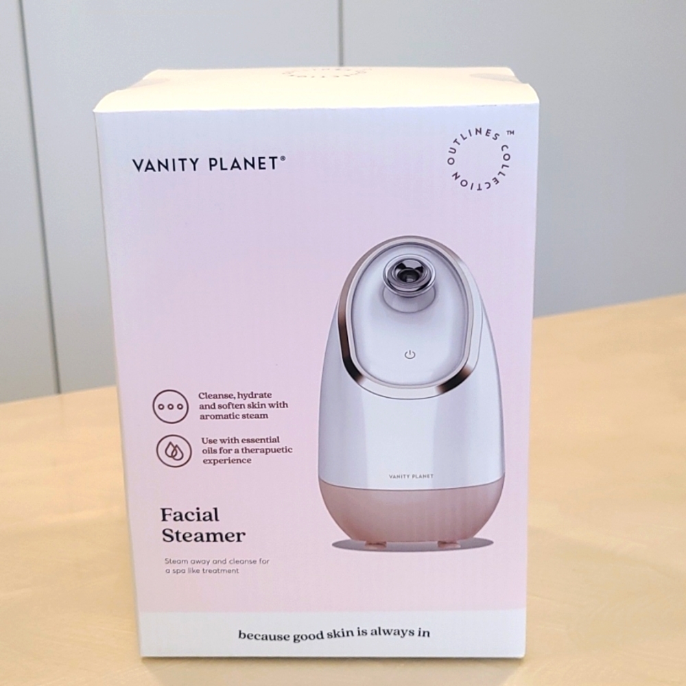 Vanity Planet Facial Steamer Steam Away  Cleanse Hydrate Softens Skin New